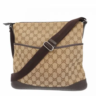 Pre-owned Gucci Brown Canvas Shoulder Bag ()
