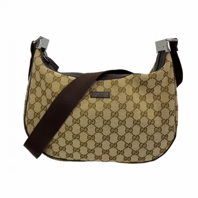 Pre-owned Gucci Brown Canvas Shoulder Bag ()