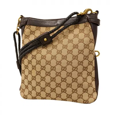 Pre-owned Gucci Brown Canvas Shoulder Bag ()