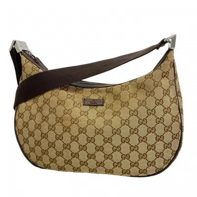 Pre-owned Gucci Brown Canvas Shoulder Bag ()