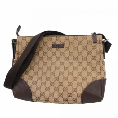 Pre-owned Gucci Brown Canvas Shoulder Bag ()