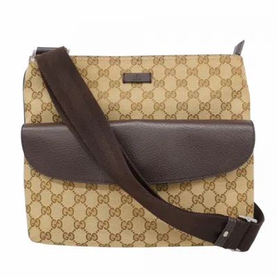 Pre-owned Gucci Brown Canvas Shoulder Bag ()