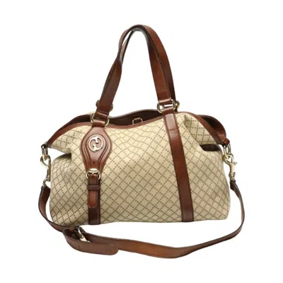 Pre-owned Gucci Brown Canvas Shoulder Bag Tote Bag ()