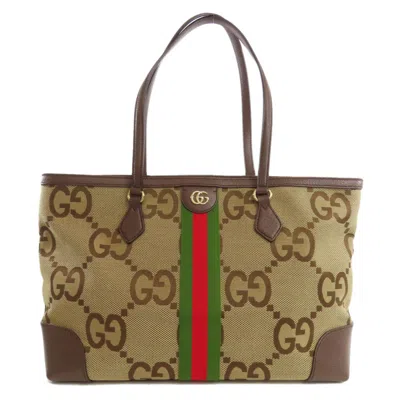 Pre-owned Gucci Brown Canvas Tote Bag ()