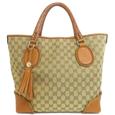 Pre-owned Gucci Brown Canvas Tote Bag ()