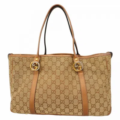Pre-owned Gucci Brown Canvas Tote Bag ()