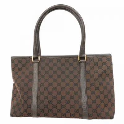 Pre-owned Gucci Brown Canvas Tote Bag ()