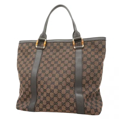 Pre-owned Gucci Brown Canvas Tote Bag ()