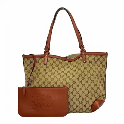 Pre-owned Gucci Brown Canvas Tote Bag ()