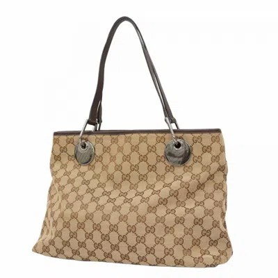 Pre-owned Gucci Brown Canvas Tote Bag ()