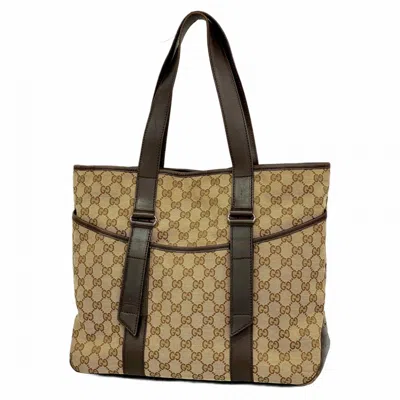 Pre-owned Gucci Brown Canvas Tote Bag ()