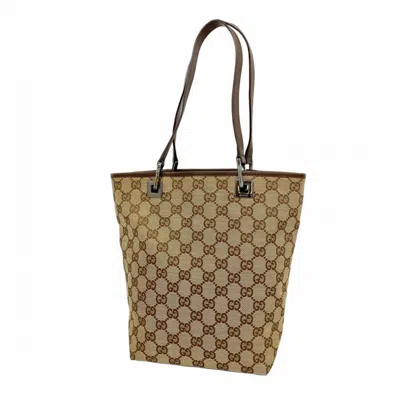Pre-owned Gucci Brown Canvas Tote Bag ()