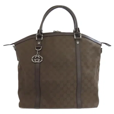 Pre-owned Gucci Brown Canvas Tote Bag ()