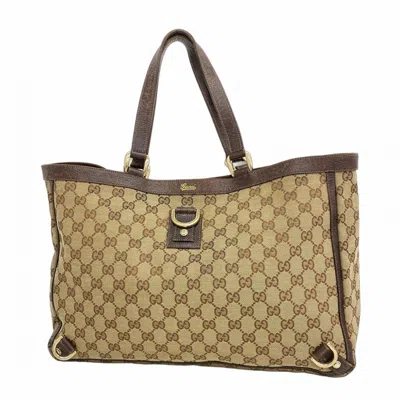 Pre-owned Gucci Brown Canvas Tote Bag ()
