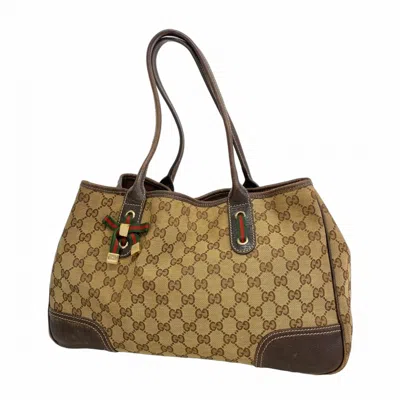 Pre-owned Gucci Brown Canvas Tote Bag ()