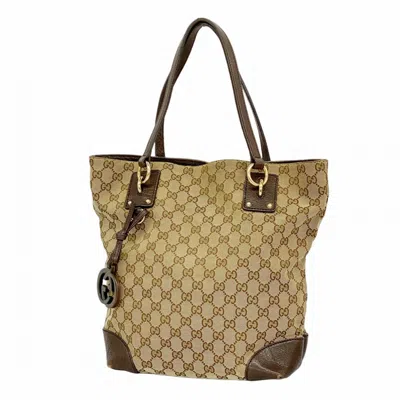 Pre-owned Gucci Brown Canvas Tote Bag ()