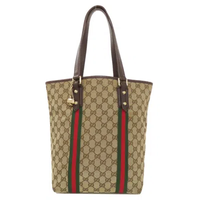 Pre-owned Gucci Brown Canvas Tote Bag ()