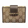 GUCCI GUCCI BROWN CANVAS WALLET  (PRE-OWNED)