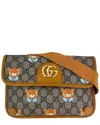 Gucci Brown Canvas Xkai Gg Supreme Slim Sun Oil Bear Belt Sling Bag (authentic  Pre-loved)