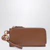 Gucci Brown Cardholder With Gg Charm Women In Brown