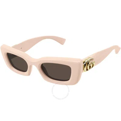Gucci Brown Cat Eye Ladies Sunglasses Gg1827s 005 49 In Neutral