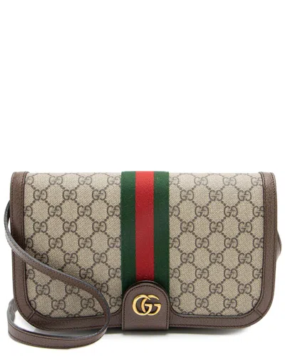 Gucci Brown Coated Canvas