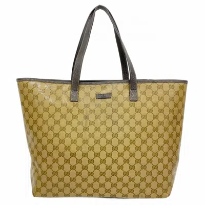 Pre-owned Gucci Brown Coated Canvas Tote Bag ()