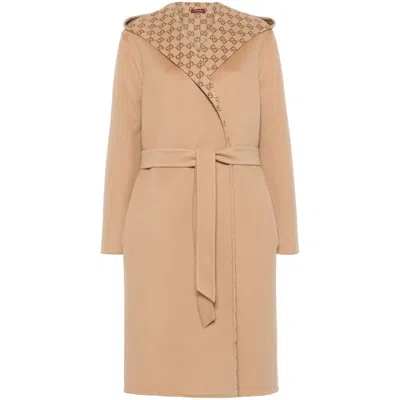 GUCCI GUCCI BROWN COATS - OVERSIZED COATS WOMEN