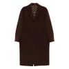 Gucci Womens Brown Pink Monogram-pattern Notch-lapel Wool Coat In Purple