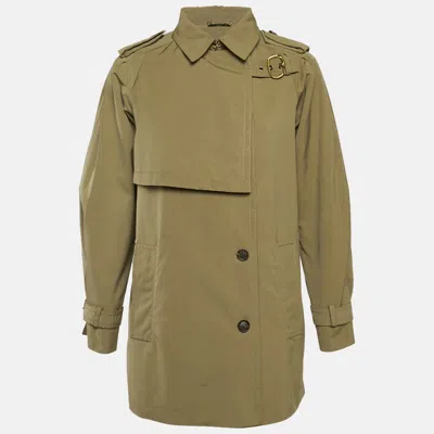 Pre-owned Gucci Brown Cotton Blend Trench Coat M