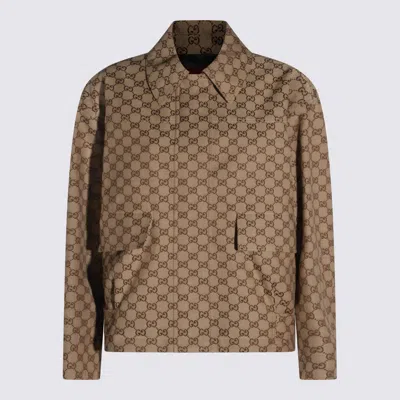Gucci Brown Cotton Casual Jacket