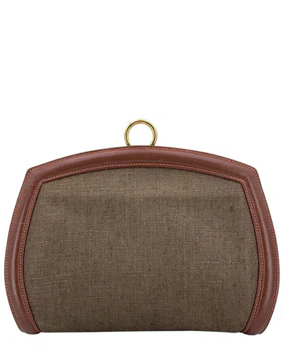 Gucci Brown Cotton Clutch (authentic Pre-loved)