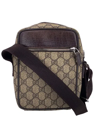 Gucci Brown Cotton Crossbody Bag (authentic Pre-loved)