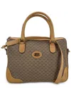 Gucci Brown Cotton Handbag (authentic Pre-loved) In Brown