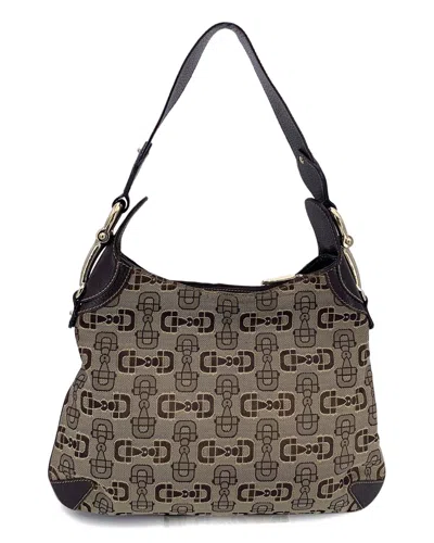 Gucci Brown Cotton Hobos Hobo (authentic Pre-loved)