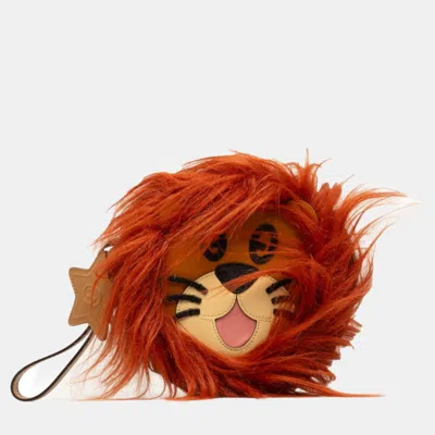 Pre-owned Gucci Brown Cotton Lion Handbag