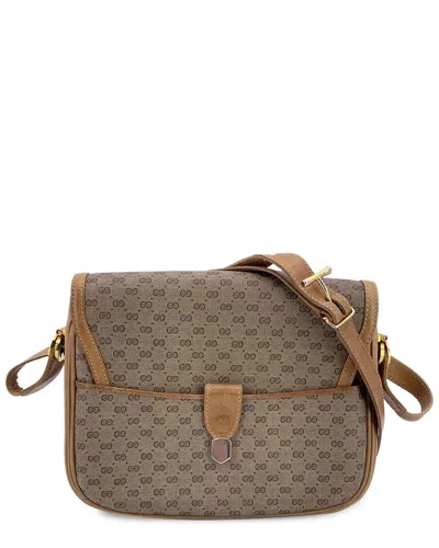 GUCCI GUCCI BROWN COTTON OPHIDIA SHOULDER BAG (AUTHENTIC PRE-LOVED)