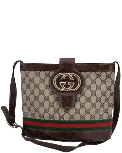 Gucci Brown Cotton Ophidia Shoulder Bag (authentic Pre-loved) In Pattern