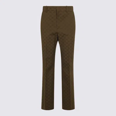 GUCCI BROWN COTTON PANTS