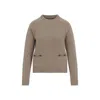 Gucci Horsbit-detailed Knitted Sweater In Wool And Cashmere In Brown