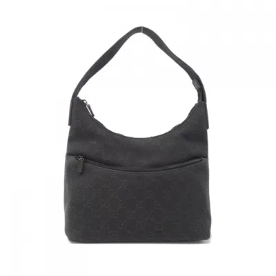 Pre-owned Gucci Brown Denim Shoulder Bag ()