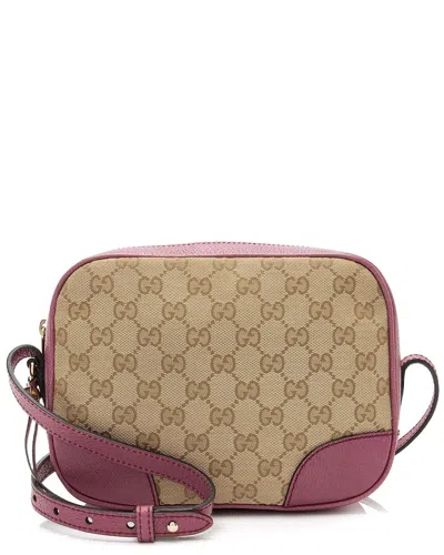 Gucci Brown Gg Canvas Bree Mini Messenger (authentic Pre-loved)