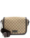 Gucci Brown Gg Canvas Flap Small Messenger (authentic Pre-loved)