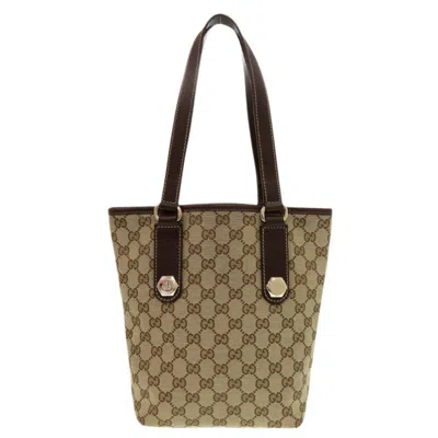 Pre-owned Gucci Brown Gg Canvas Handbag Tote Bag ()