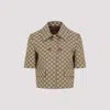 Gucci Gg Fabric Jacket In Brown