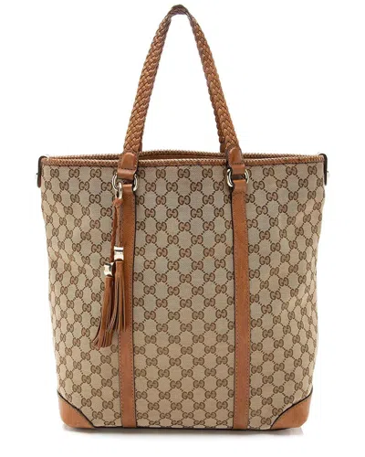 Gucci Brown Gg Canvas Marrakech Tote (authentic Pre-loved)