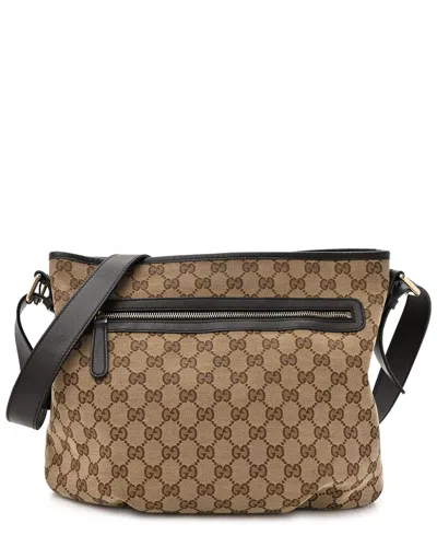 Gucci Brown Gg Canvas Messenger Bag Gg Canvas (authentic Pre-loved)