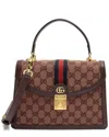 Gucci Brown Gg Canvas Ophidia Small Top Handle (authentic Pre-loved)