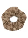 Gucci Stretch Gg Canvas Scrunchie In Neutrals