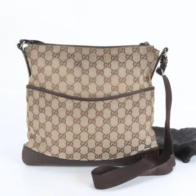 Pre-owned Gucci Brown Gg Canvas Shoulder Bag ()